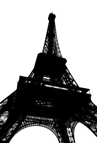 Eiffeltoren in Parijs silhouet — Stockfoto