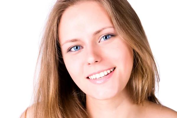 Jonge lachende vrouw portret — Stockfoto