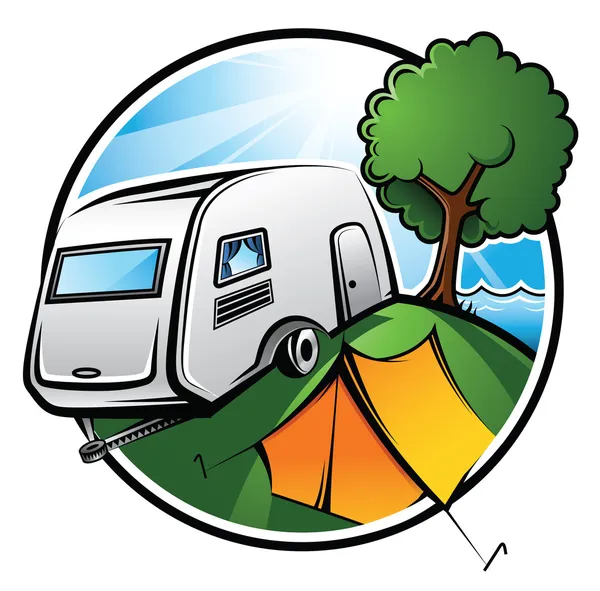 Zone de camping — Image vectorielle