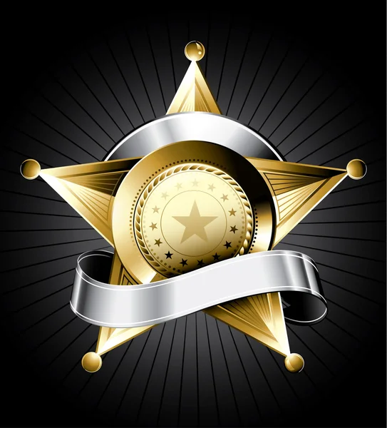 Distintivo do xerife — Vetor de Stock