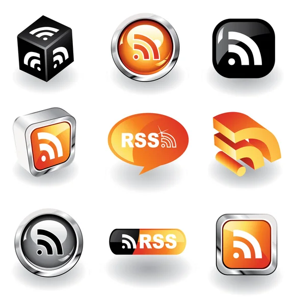 RSS Icons — Stock Vector