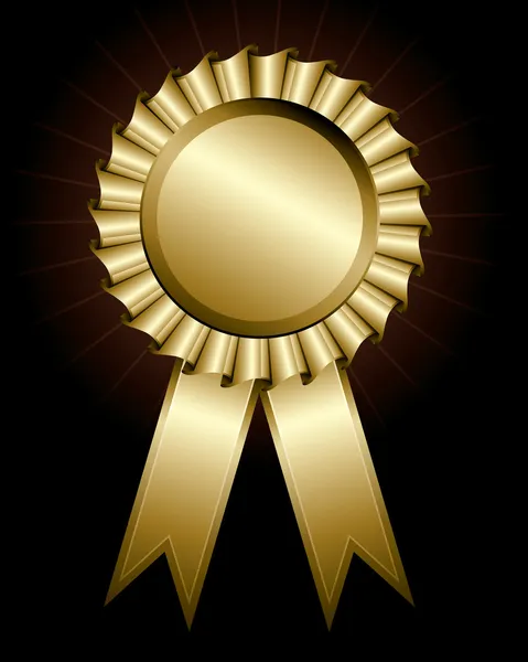 Golden award ribbon — Stock Vector