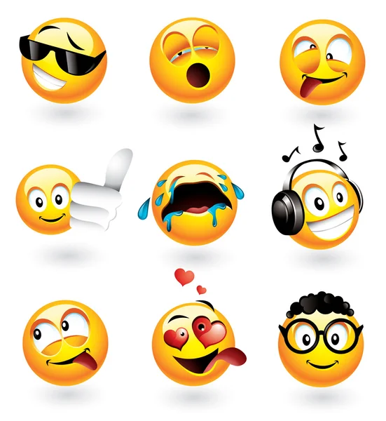 Various emoticons — Stock Vector