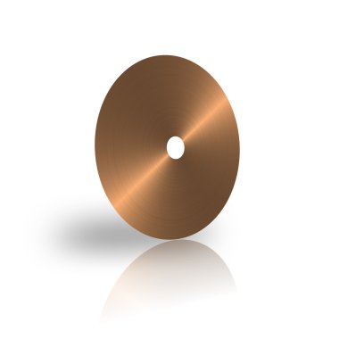 Laser disk bronze template clipart