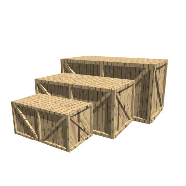 Wooden crates clipart