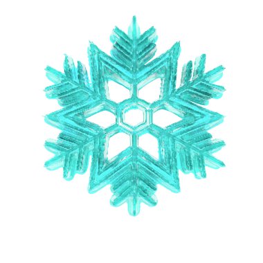 3d christmas snowflake clipart