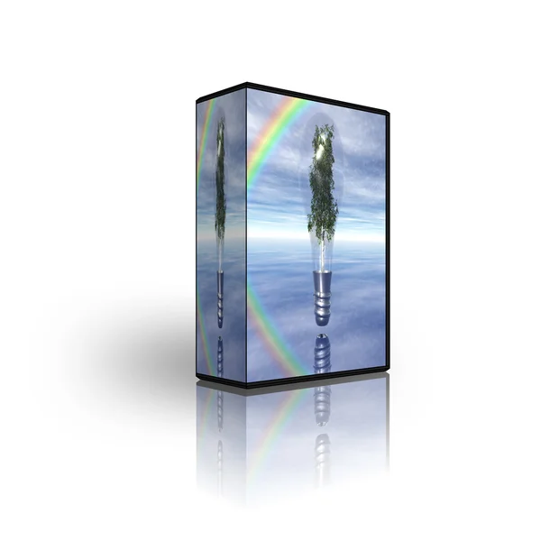 Modelo de caixa de DVD em branco CD — Fotografia de Stock