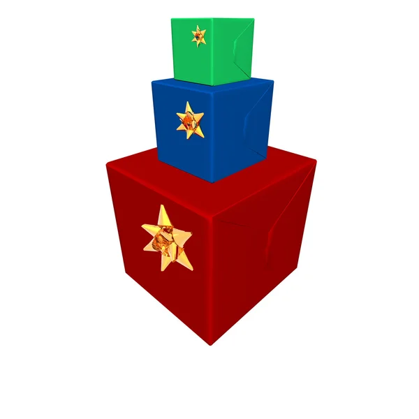 Weihnachtsgeschenke und Geschenke Box isolieren — Stockfoto