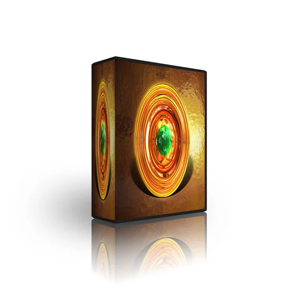 Modello di scatola astratta smeraldo — Foto Stock