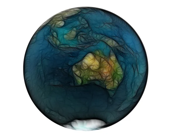 Verschwommene 3D-Welt Australien — Stockfoto