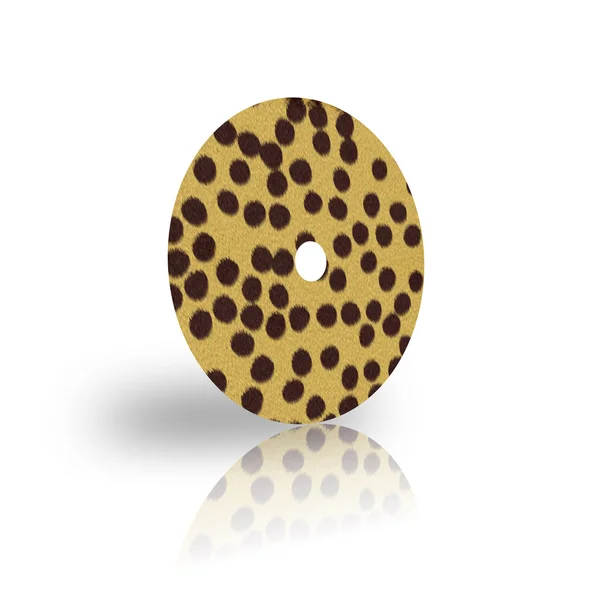 Laser disk template with cheetah fur — Stock Photo, Image