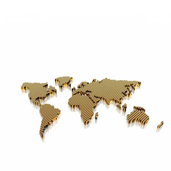 Model of the geographical world map — Stock Photo, Image