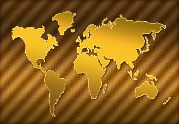 Silhueta mapa do mundo — Fotografia de Stock