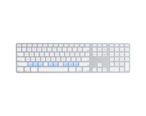 Keyboard with text — Stock Photo, Image