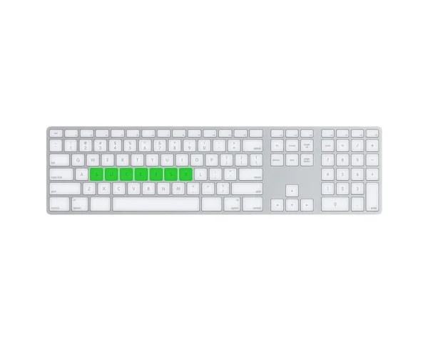 Keyboard with text — Stock Photo, Image