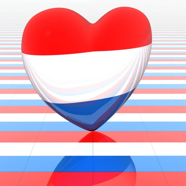 Hjärta med flagga — Stockfoto
