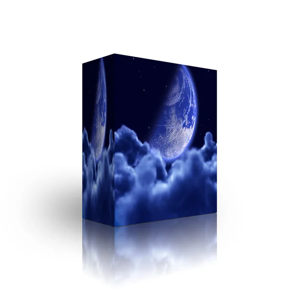 Vorlage: Mondhimmel-Box — Stockfoto