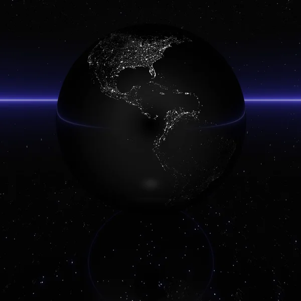 Czarny glob 3d — Zdjęcie stockowe