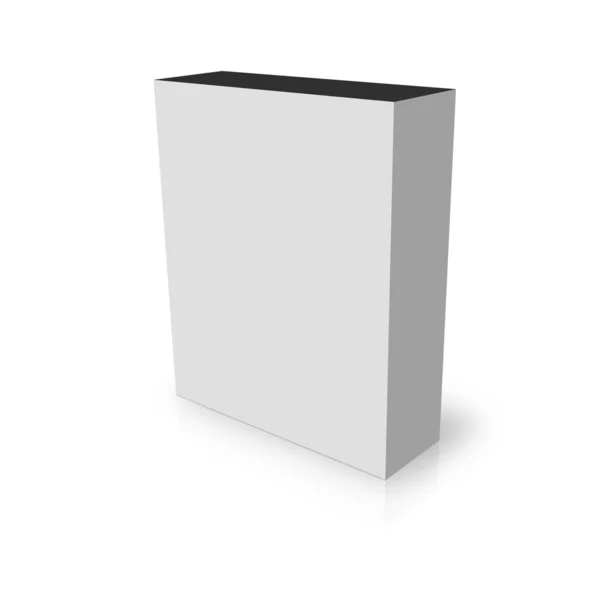 Šablona prázdné bílé krabice — Stock fotografie