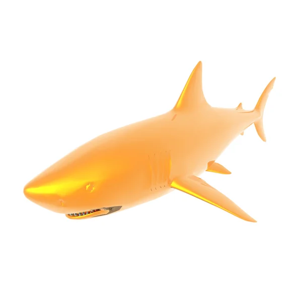 Shark isolated on a white — Stock Photo, Image