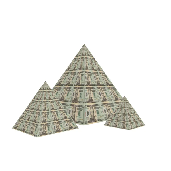 Dollar pyramid — Stock Photo, Image
