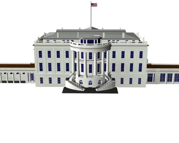 White house 3d model — Stock Photo, Image