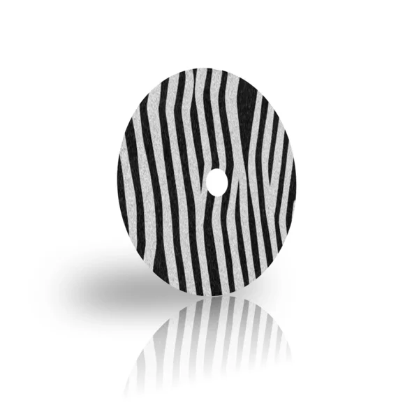 Laser disk template with zebra fur — Stock Photo, Image