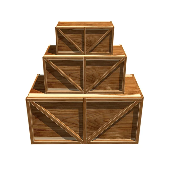 木箱子 — 图库照片