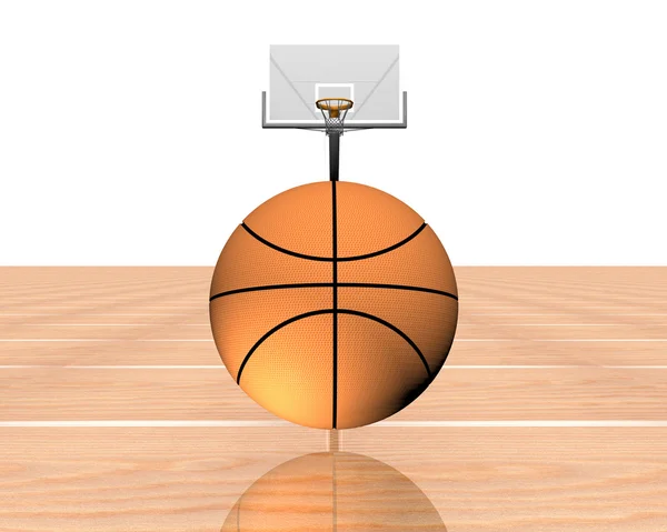 3D kosárlabda elszigetelt fehér — Stock Fotó