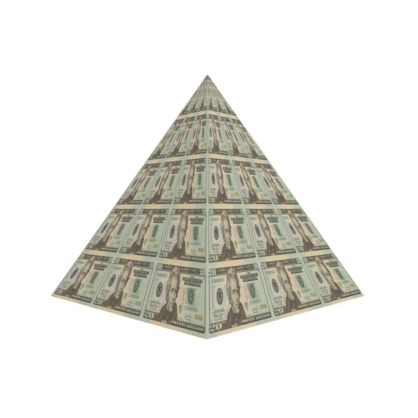 Dollár-piramis — Stock Fotó
