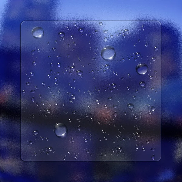 Water drops met effect van het glas — Stockfoto
