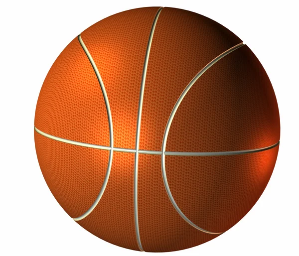 Balle de basket 3d isolée sur un blanc — Photo