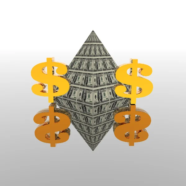 달러 피라미드 — 스톡 사진
