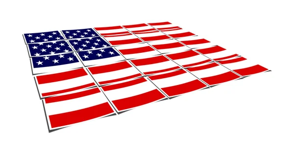 미국 국기는 흰색 절연 — 스톡 사진