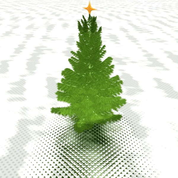 Kerstboom klaar om te decoreren — Stockfoto