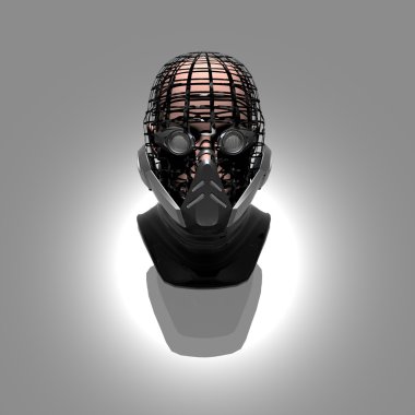 Cyborg head clipart