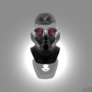 Cyborg head clipart