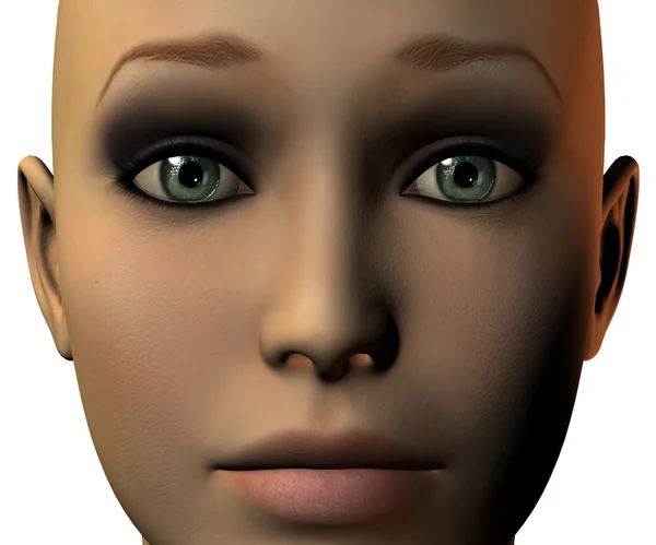 Ragazza faccia in 3D con emozione — Foto Stock