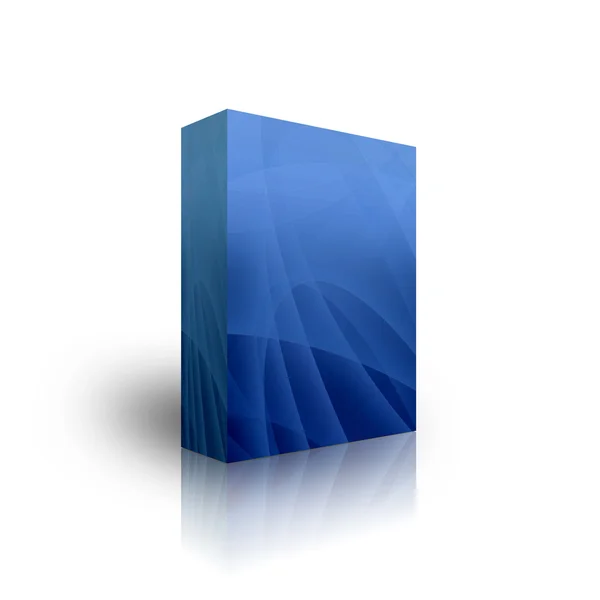 Modelo de caixa de aqua azul em branco — Fotografia de Stock