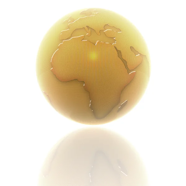 Terre 3d avec texture de couleur — Photo