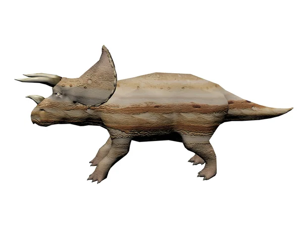3D динозавр изолирован на белом — стоковое фото