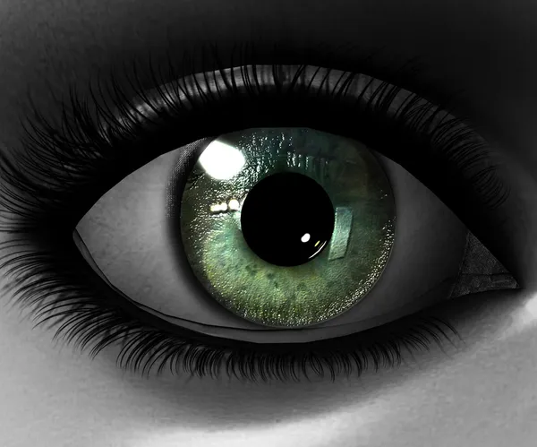 Hermoso ojo de niña — Foto de Stock