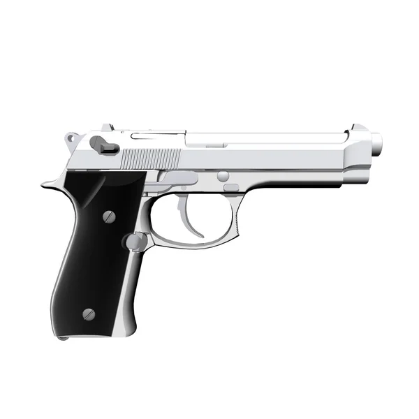 Nahaufnahme von Pistole isoliert auf einem weißen — Stockfoto