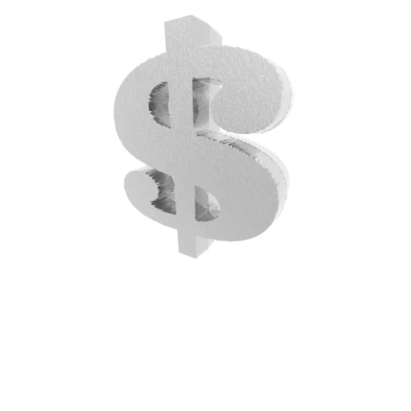 Sinal de moeda isolado em um branco — Fotografia de Stock
