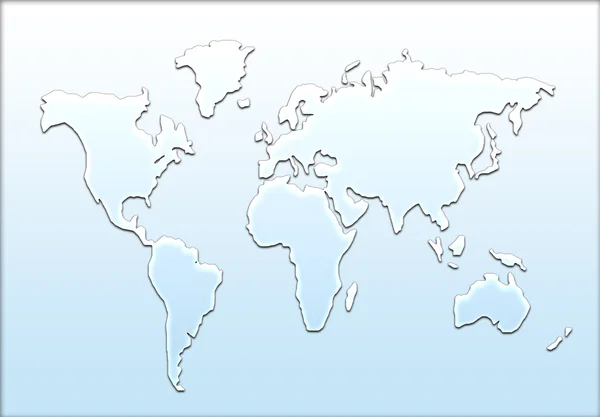 Sylwetka mapy świata — Zdjęcie stockowe