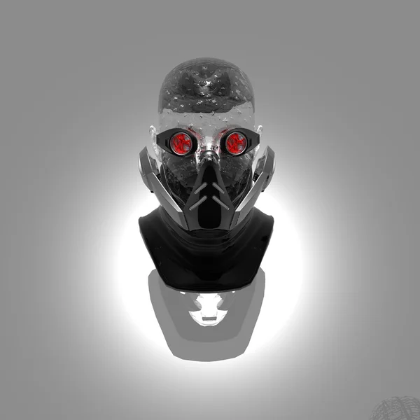 Cyborg κεφάλι — Φωτογραφία Αρχείου
