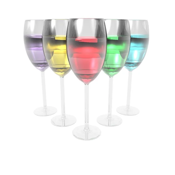 Bicchiere di vino isolato su un bianco — Foto Stock