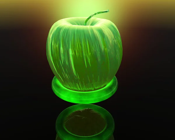 Manzana transparente 3D — Foto de Stock