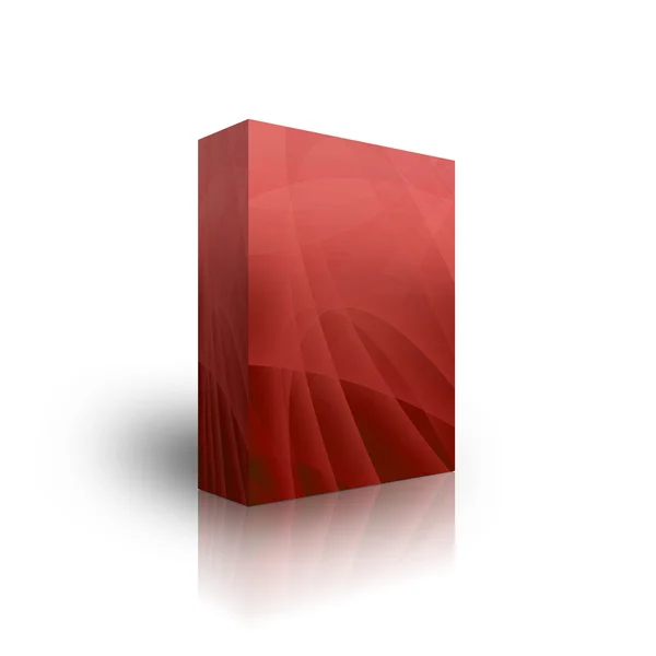 Modelo de caixa de aqua vermelho em branco — Fotografia de Stock