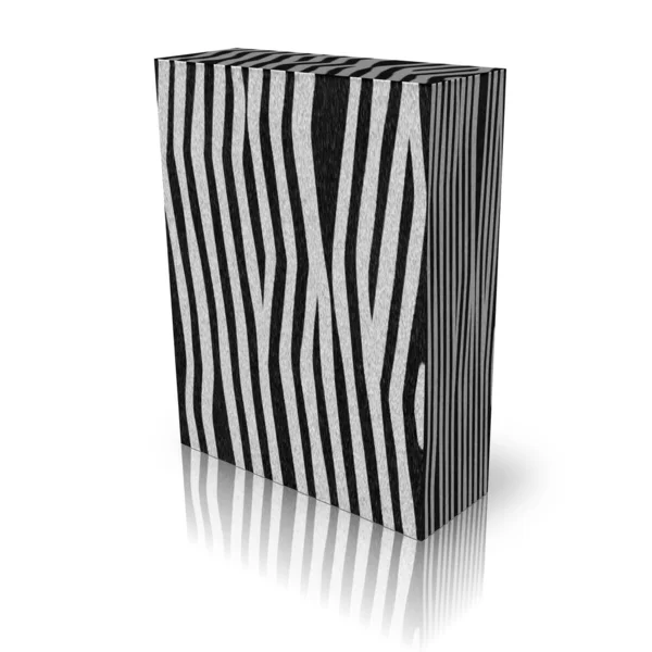 Modelo de caixa de pele zebra branca — Fotografia de Stock